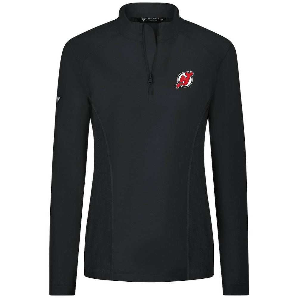 New Jersey Devils Levelwear Women's Upright Quarter-Zip Pullover - Black - NHL 203145858