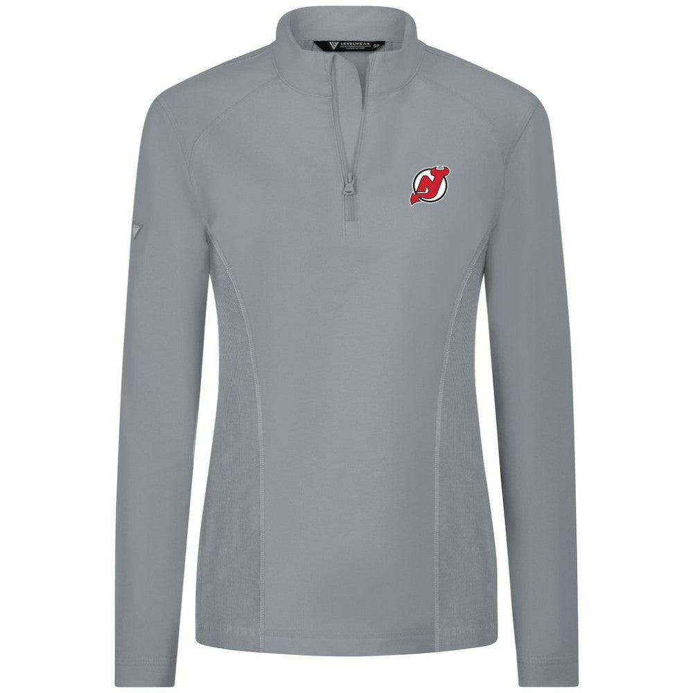 New Jersey Devils Levelwear Women's Upright Quarter-Zip Pullover - Gray - NHL 203145859