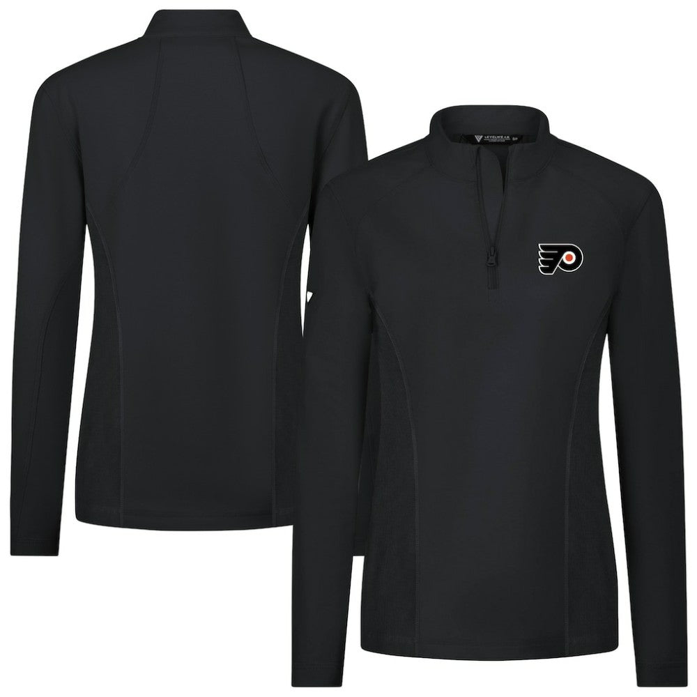Philadelphia Flyers Levelwear Women's Upright Quarter-Zip Pullover - Black - NHL 203145860
