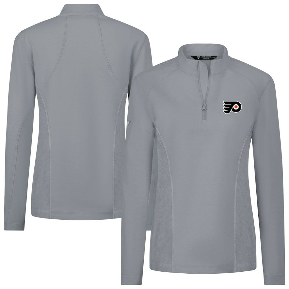 Philadelphia Flyers Levelwear Women's Upright Quarter-Zip Pullover - Gray - NHL 203145861