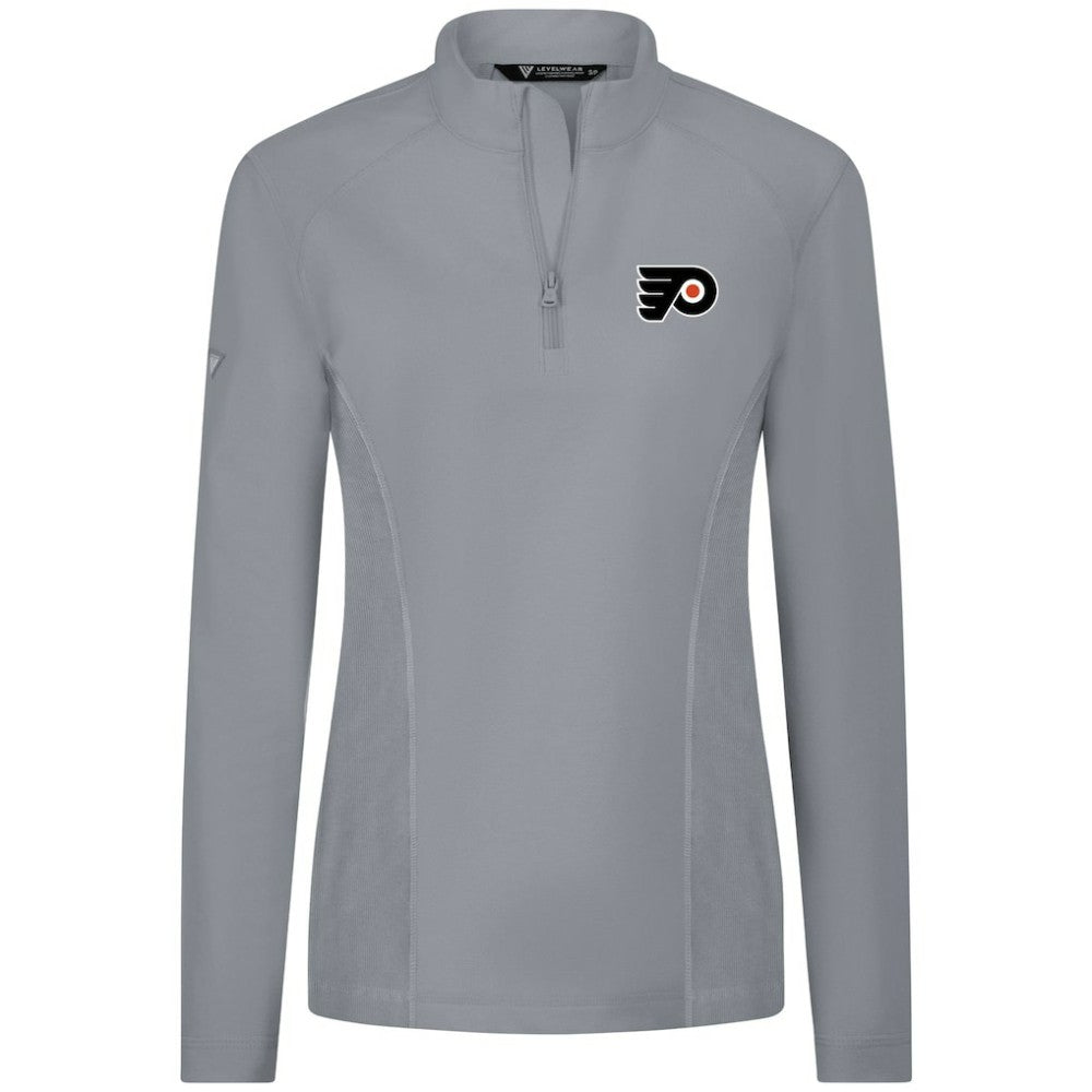 Philadelphia Flyers Levelwear Women's Upright Quarter-Zip Pullover - Gray - NHL 203145861