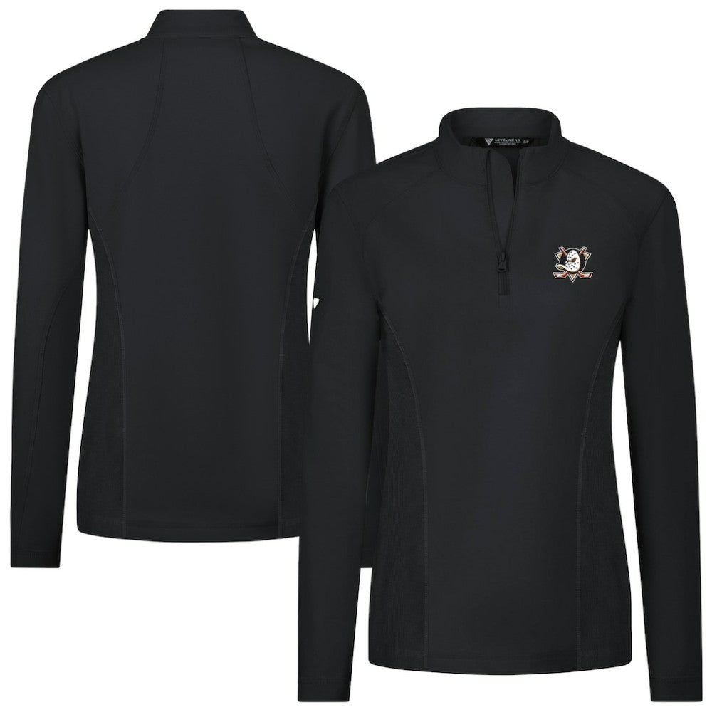 Anaheim Ducks Levelwear Women's Upright Quarter-Zip Pullover - Black - NHL 203145865