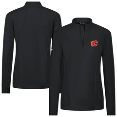 Calgary Flames Levelwear Women's Upright Quarter-Zip Pullover - Black - NHL 203145870