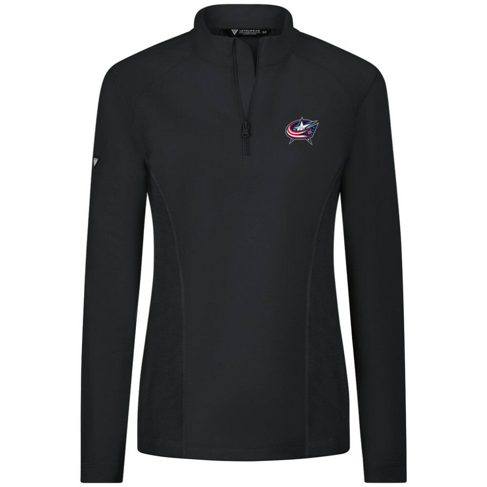 Columbus Blue Jackets Levelwear Women's Upright Quarter-Zip Pullover - Black - NHL 203145871