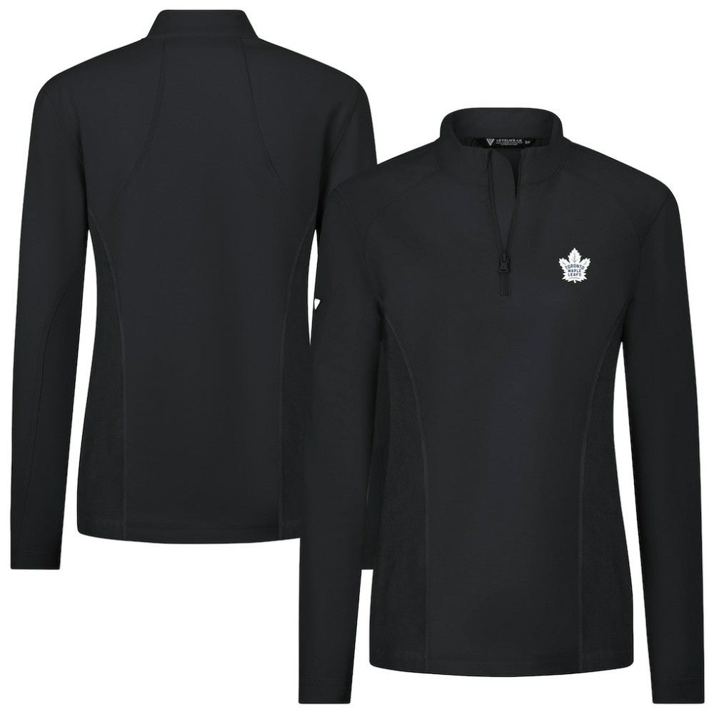 Toronto Maple Leafs Levelwear Women's Upright Quarter-Zip Pullover - Black - NHL 203145874