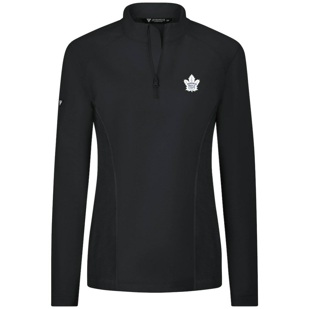 Toronto Maple Leafs Levelwear Women's Upright Quarter-Zip Pullover - Black - NHL 203145874