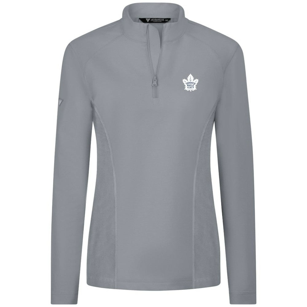 Toronto Maple Leafs Levelwear Women's Upright Quarter-Zip Pullover - Gray - NHL 203145877