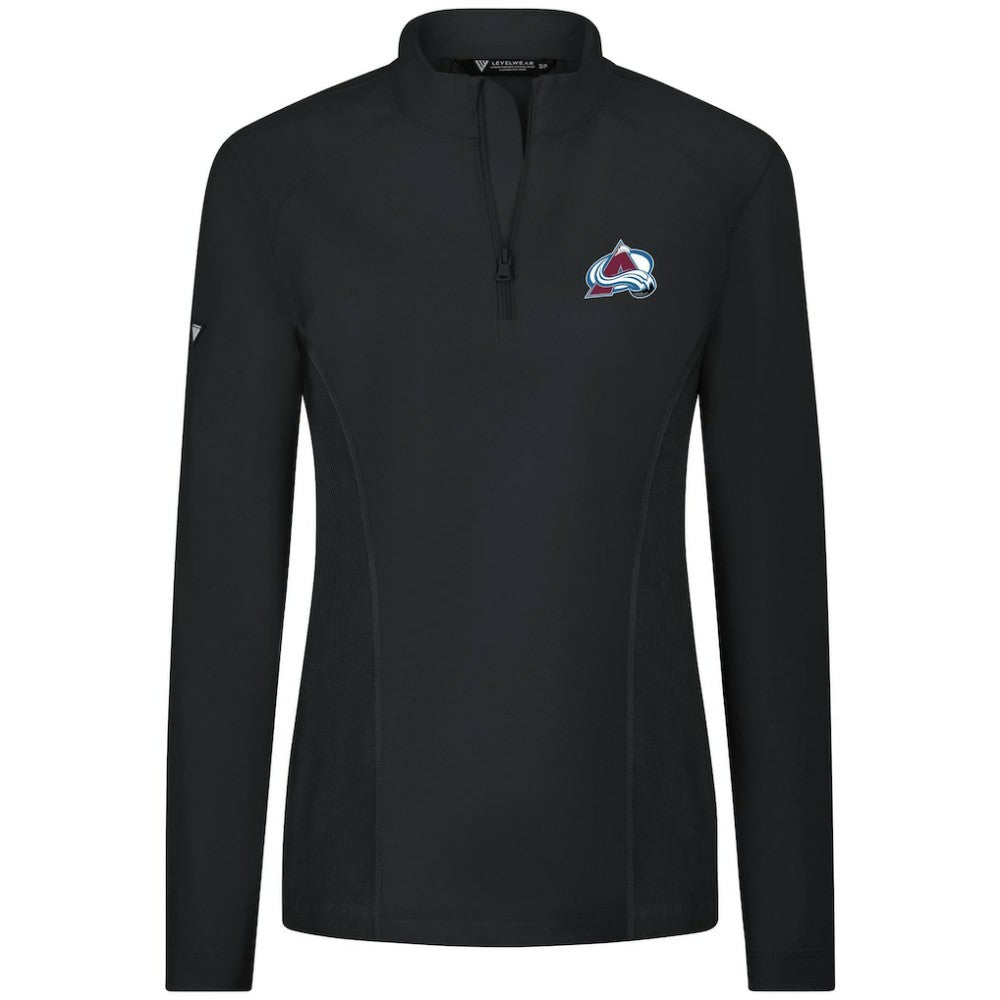 Colorado Avalanche Levelwear Women's Upright Quarter-Zip Pullover - Black - NHL 203145880