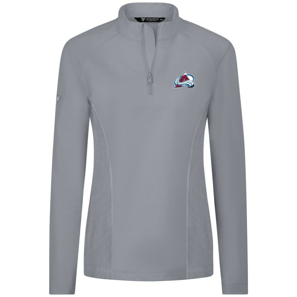 Colorado Avalanche Levelwear Women's Upright Quarter-Zip Pullover - Gray - NHL 203145881