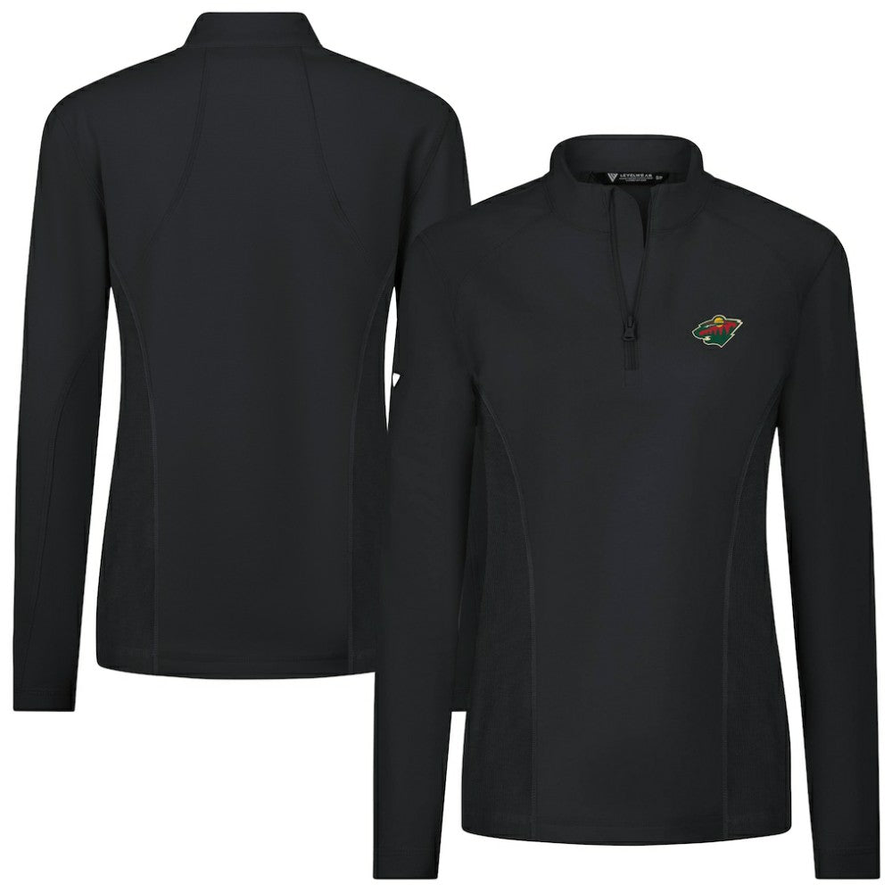 Minnesota Wild Levelwear Women's Upright Quarter-Zip Pullover - Black - NHL 203145882