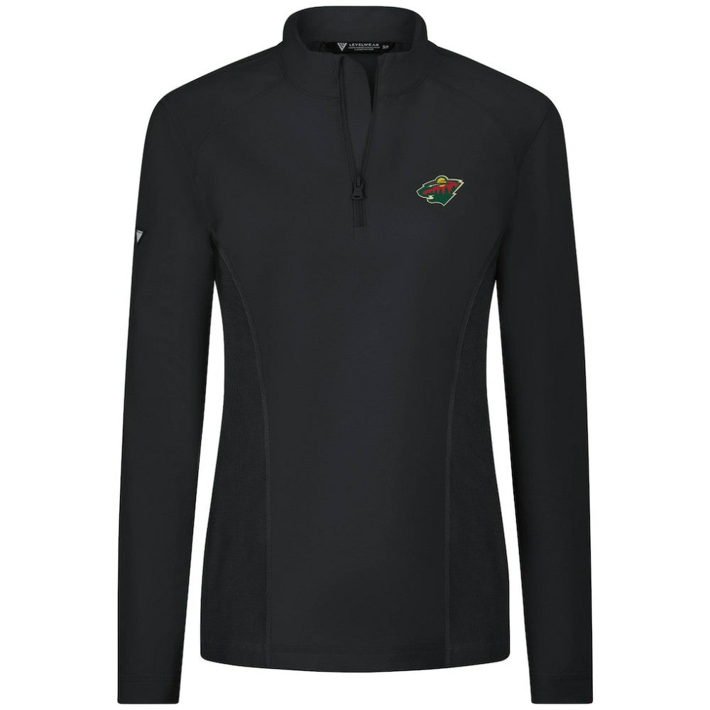 Minnesota Wild Levelwear Women's Upright Quarter-Zip Pullover - Black - NHL 203145882