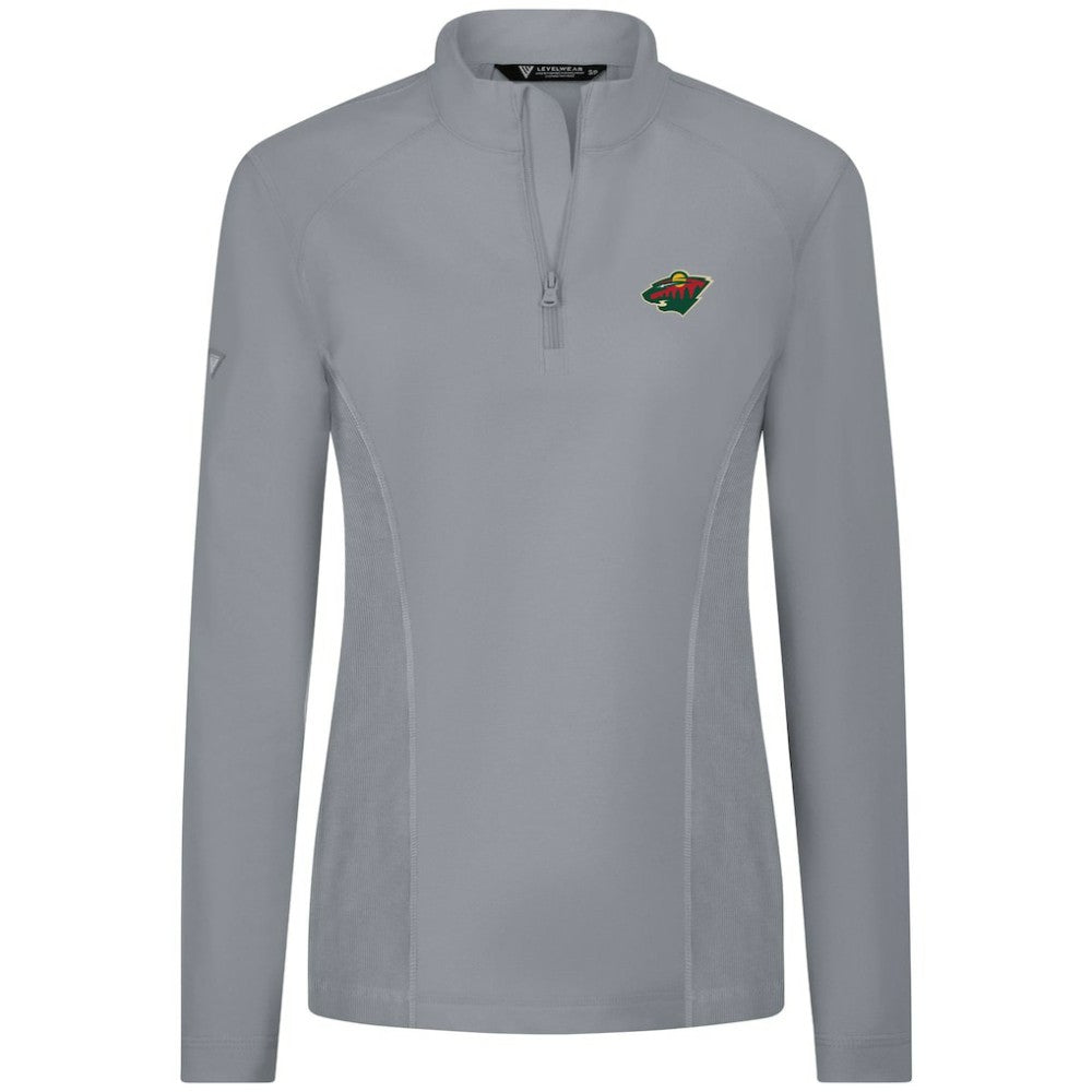 Minnesota Wild Levelwear Women's Upright Quarter-Zip Pullover - Gray - NHL 203145883