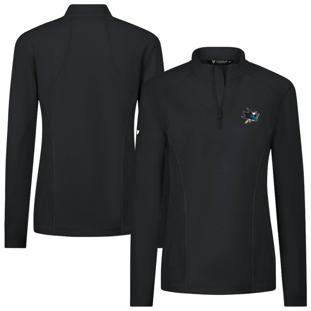 San Jose Sharks Levelwear Women's Upright Quarter-Zip Pullover - Black - NHL 203145885