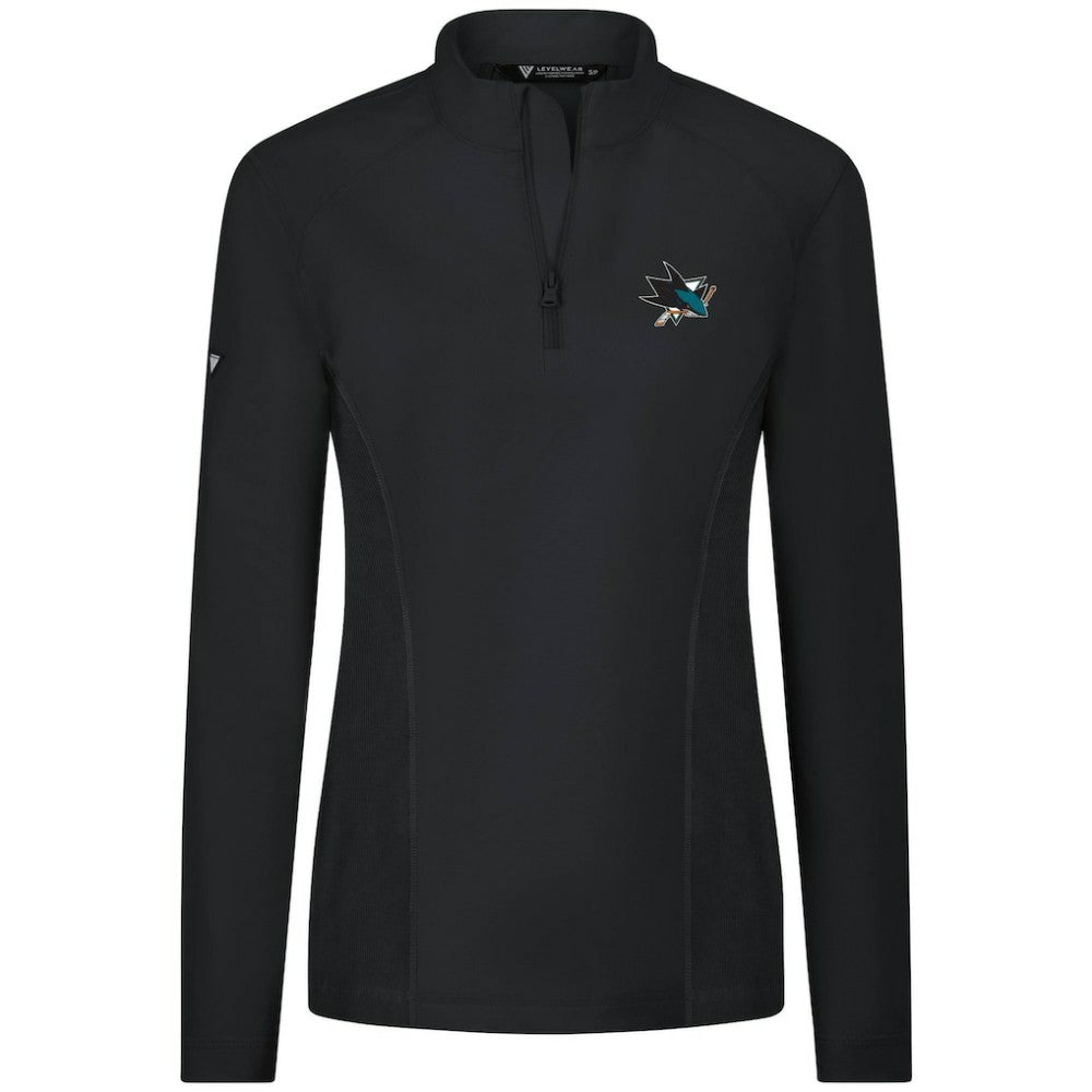 San Jose Sharks Levelwear Women's Upright Quarter-Zip Pullover - Black - NHL 203145885