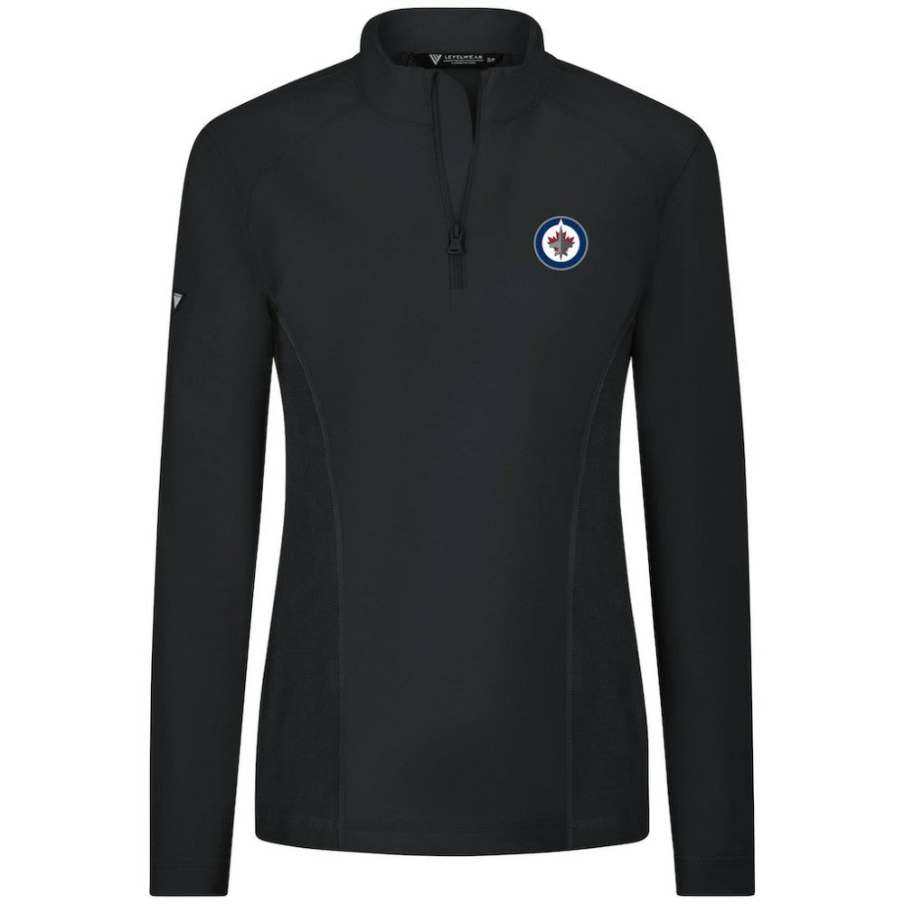 Winnipeg Jets Levelwear Women's Upright Quarter-Zip Pullover - Black - NHL 203145887