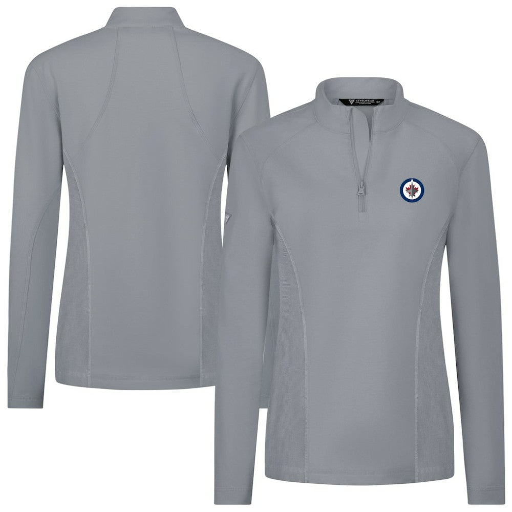 Winnipeg Jets Levelwear Women's Upright Quarter-Zip Pullover - Gray - NHL 203145888