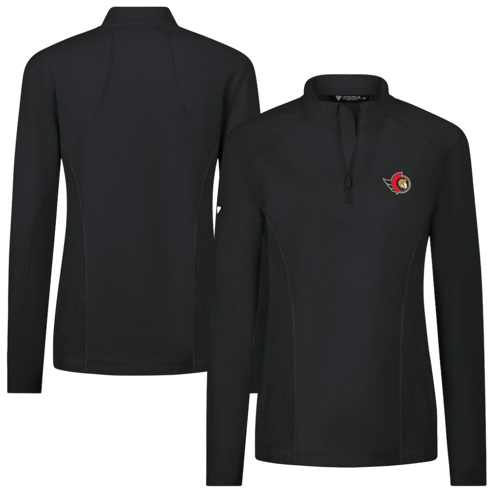 Ottawa Senators Levelwear Women's Upright Quarter-Zip Pullover - Black - NHL 203145892