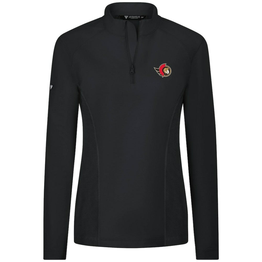 Ottawa Senators Levelwear Women's Upright Quarter-Zip Pullover - Black - NHL 203145892