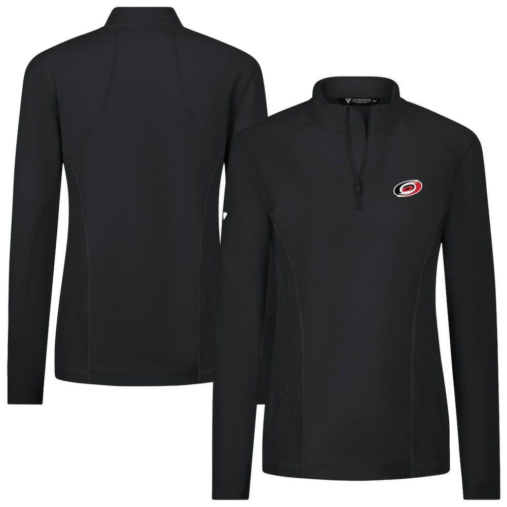 Carolina Hurricanes Levelwear Women's Upright Quarter-Zip Pullover - Black - NHL 203145897