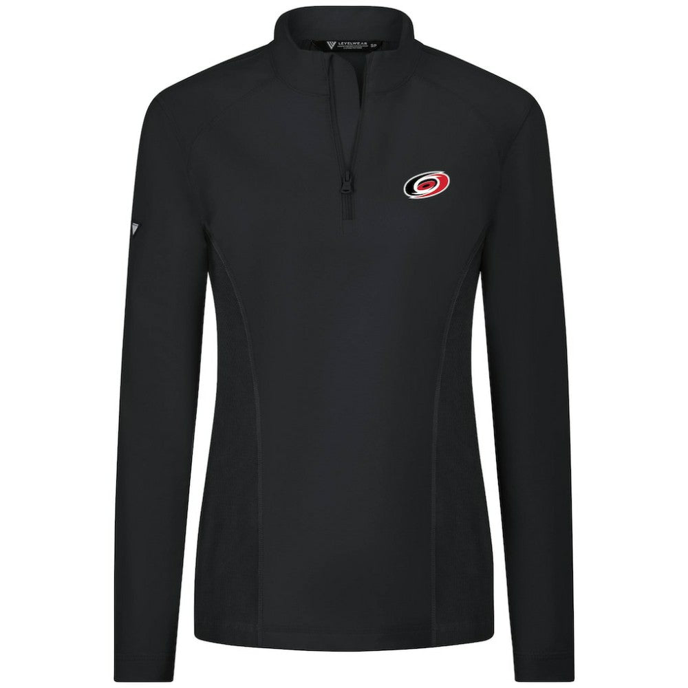 Carolina Hurricanes Levelwear Women's Upright Quarter-Zip Pullover - Black - NHL 203145897