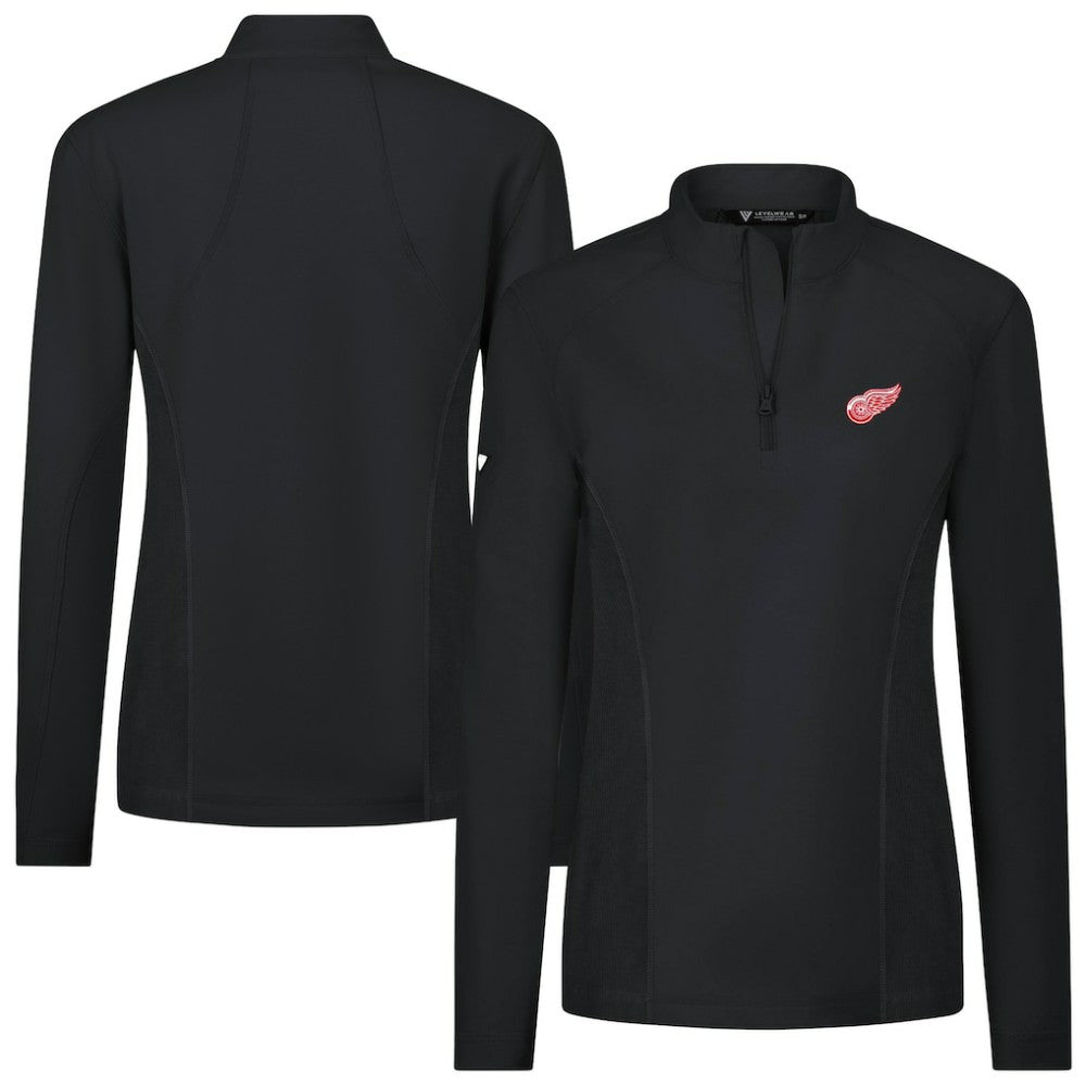 Detroit Red Wings Levelwear Women's Upright Quarter-Zip Pullover - Black - NHL 203145905