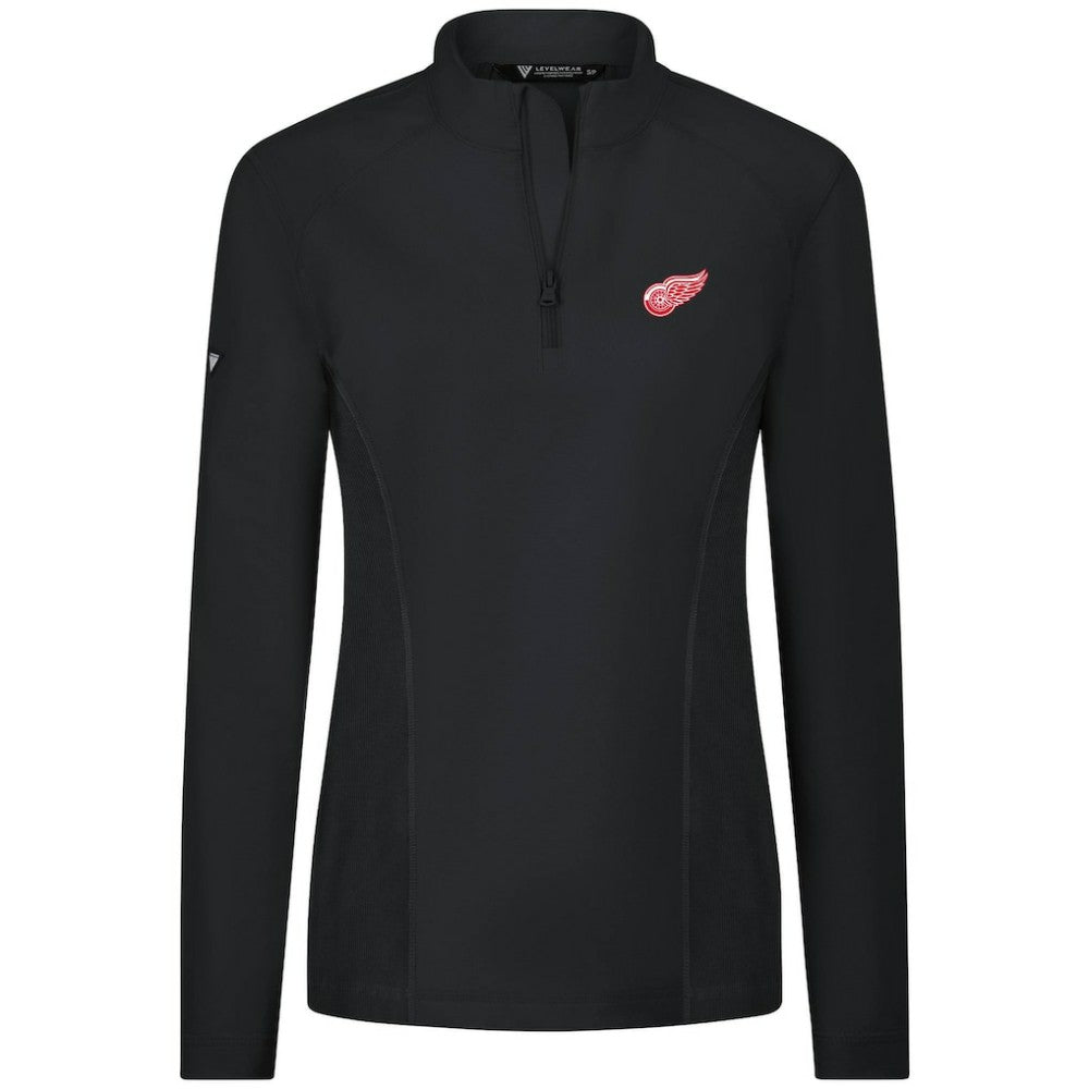 Detroit Red Wings Levelwear Women's Upright Quarter-Zip Pullover - Black - NHL 203145905