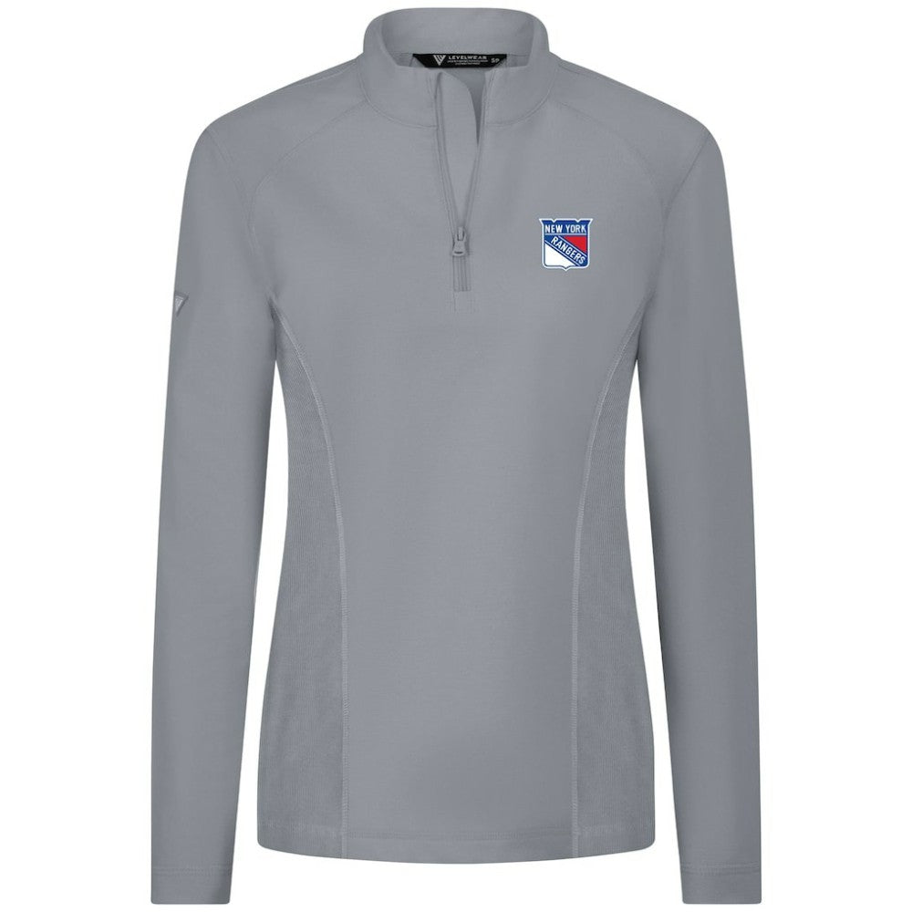 New York Rangers Levelwear Women's Upright Quarter-Zip Pullover - Gray - NHL 203145907