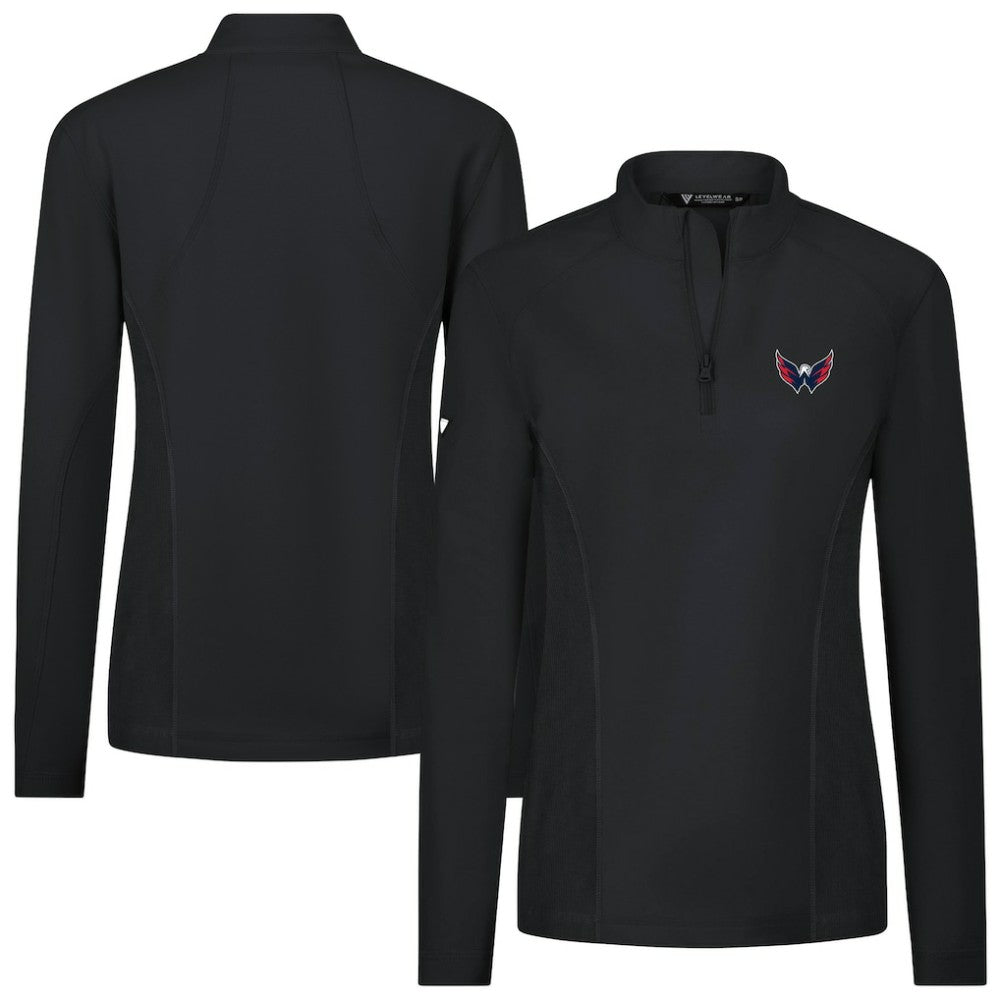 Washington Capitals Levelwear Women's Upright Quarter-Zip Pullover - Black - NHL 203145909