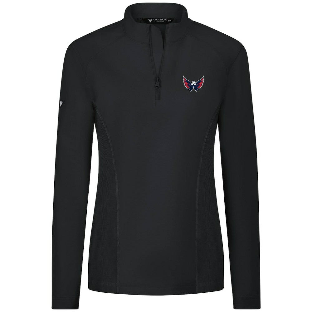 Washington Capitals Levelwear Women's Upright Quarter-Zip Pullover - Black - NHL 203145909