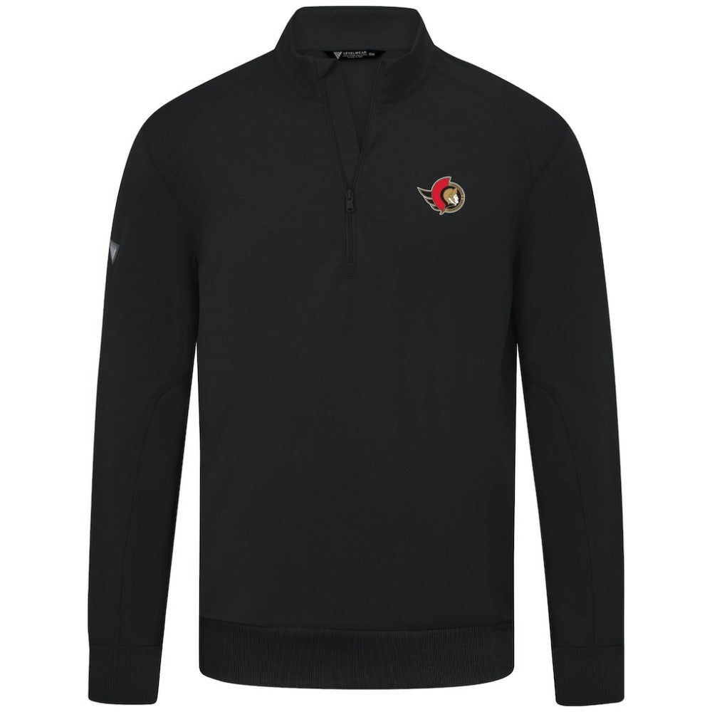 Ottawa Senators Levelwear Upright Tri-Blend Quarter-Zip Pullover - Black - NHL 203145911