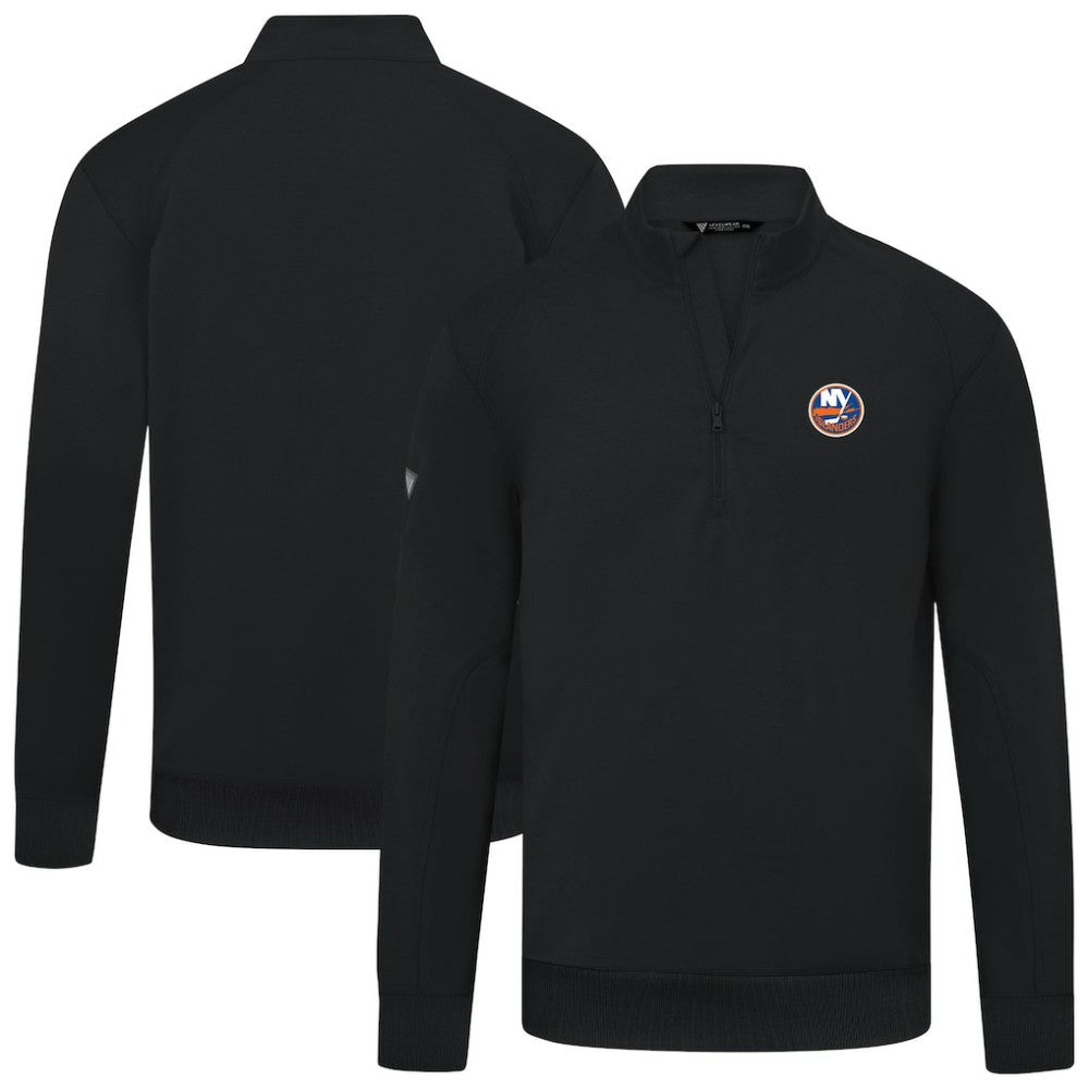 New York Islanders Levelwear Upright Tri-Blend Quarter-Zip Pullover - Black - NHL 203145913
