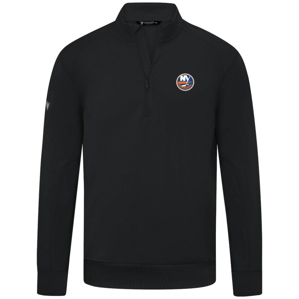 New York Islanders Levelwear Upright Tri-Blend Quarter-Zip Pullover - Black - NHL 203145913