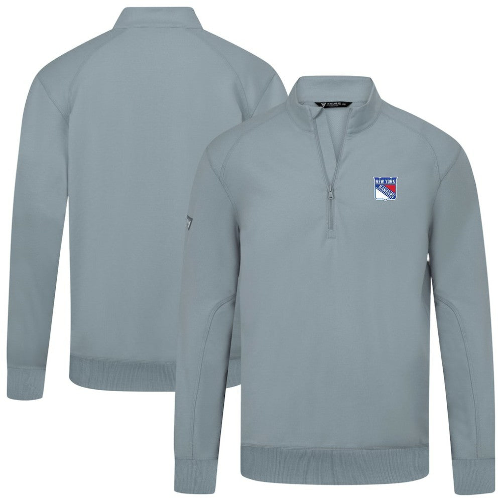 New York Rangers Levelwear Upright Tri-Blend Quarter-Zip Pullover - Gray - NHL 203145917