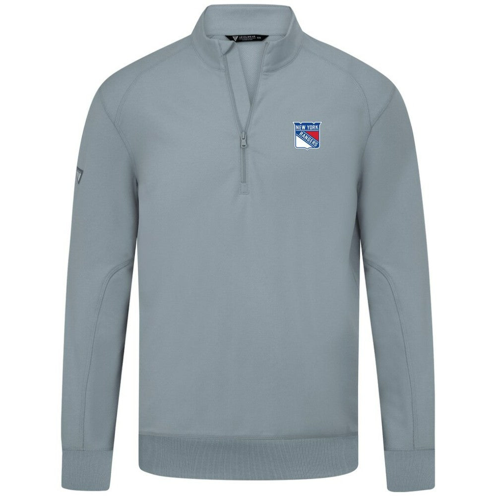 New York Rangers Levelwear Upright Tri-Blend Quarter-Zip Pullover - Gray - NHL 203145917