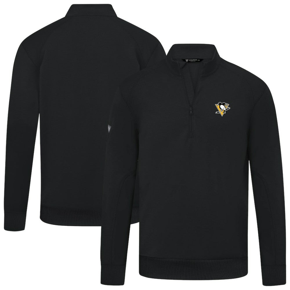 Pittsburgh Penguins Levelwear Upright Tri-Blend Quarter-Zip Pullover - Black - NHL 203145922
