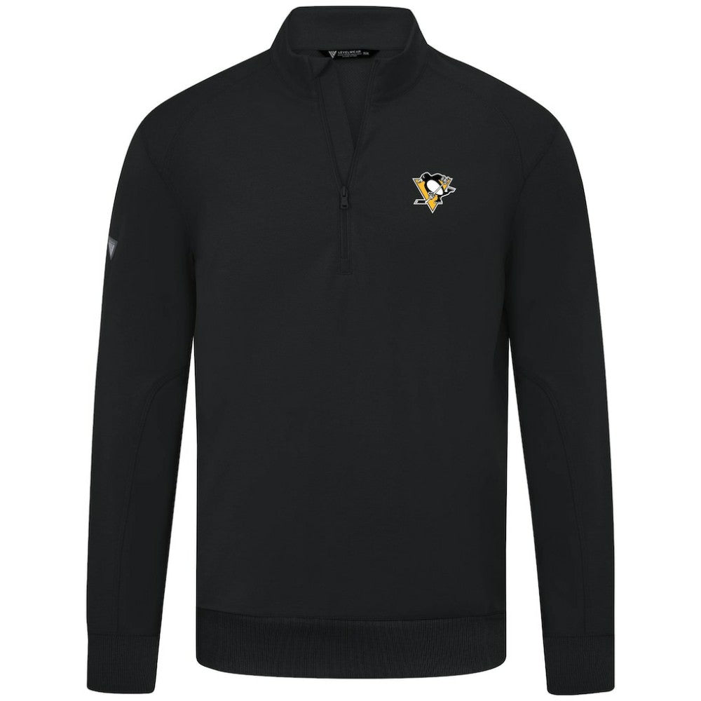 Pittsburgh Penguins Levelwear Upright Tri-Blend Quarter-Zip Pullover - Black - NHL 203145922