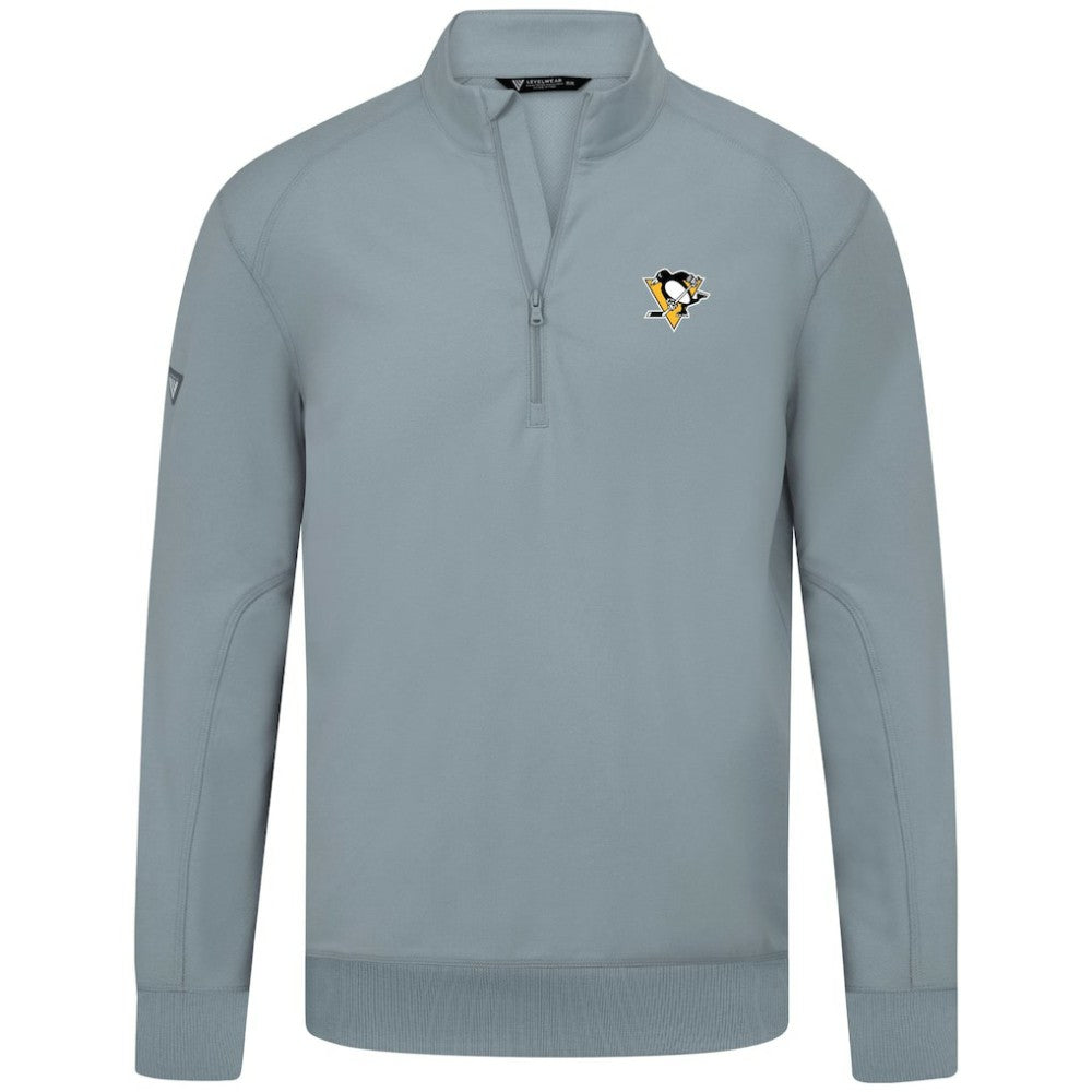 Pittsburgh Penguins Levelwear Upright Tri-Blend Quarter-Zip Pullover - Gray - NHL 203145923