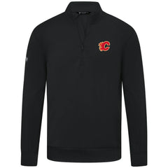 Calgary Flames Levelwear Upright Tri-Blend Quarter-Zip Pullover - Black - NHL 203145924