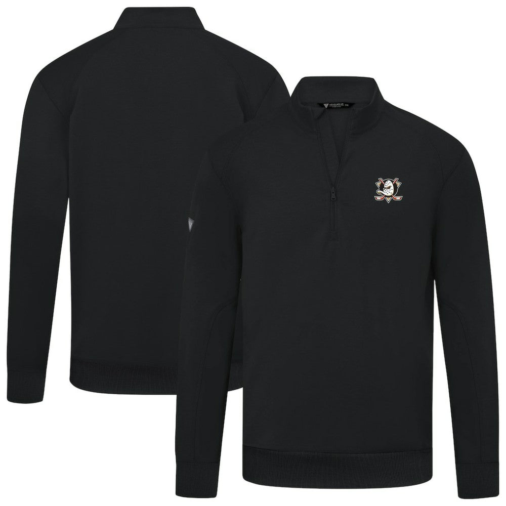 Anaheim Ducks Levelwear Upright Tri-Blend Quarter-Zip Pullover - Black - NHL 203145928