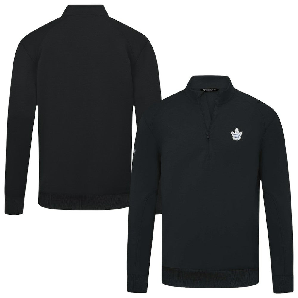 Toronto Maple Leafs Levelwear Upright Tri-Blend Quarter-Zip Pullover - Black - NHL 203145930