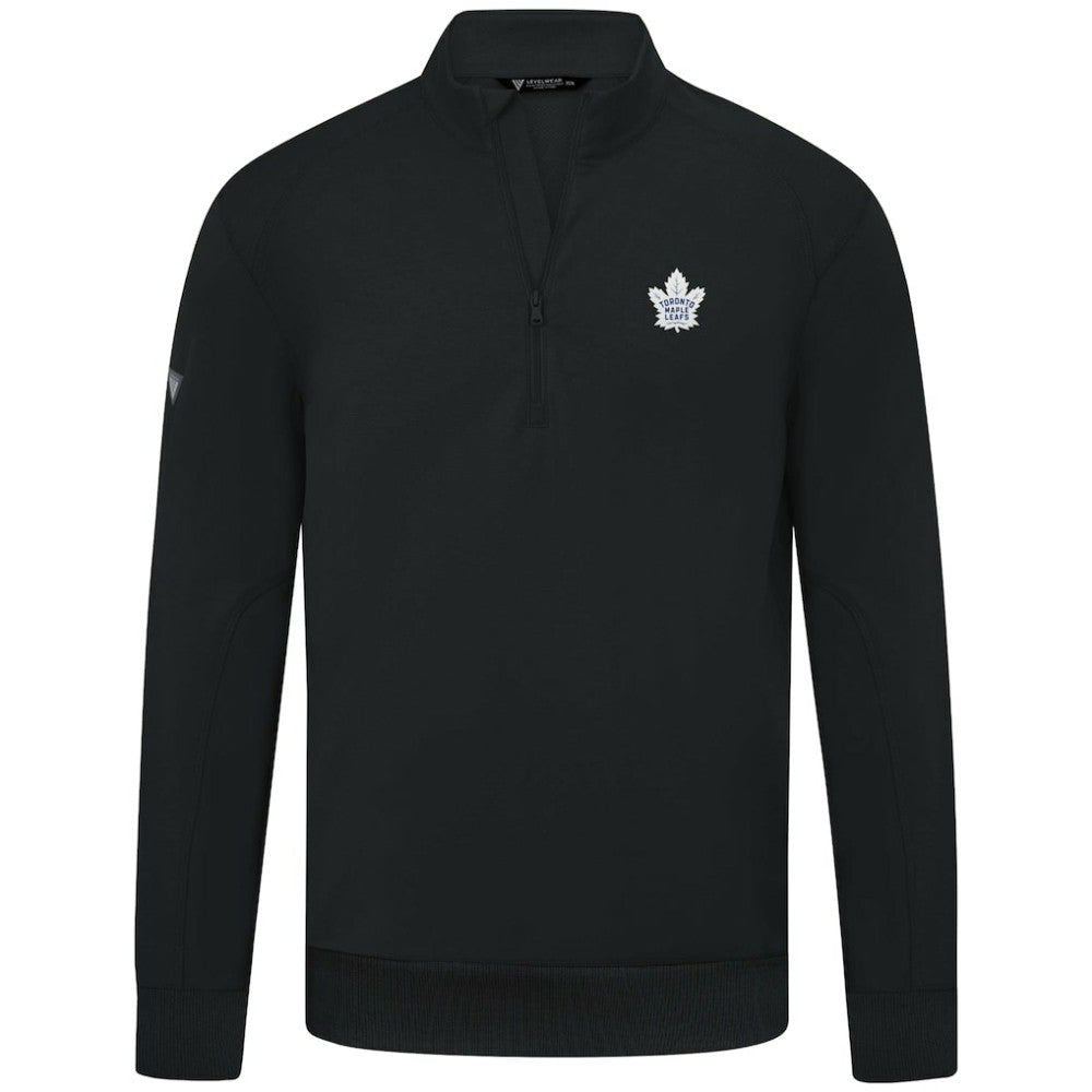 Toronto Maple Leafs Levelwear Upright Tri-Blend Quarter-Zip Pullover - Black - NHL 203145930