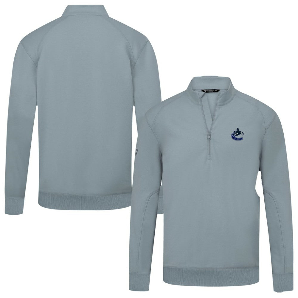 Vancouver Canucks Levelwear Upright Tri-Blend Quarter-Zip Pullover - Gray - NHL 203145932
