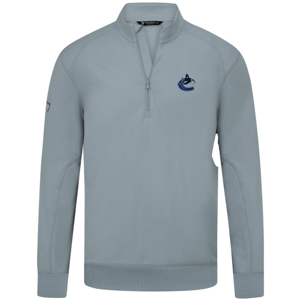 Vancouver Canucks Levelwear Upright Tri-Blend Quarter-Zip Pullover - Gray - NHL 203145932