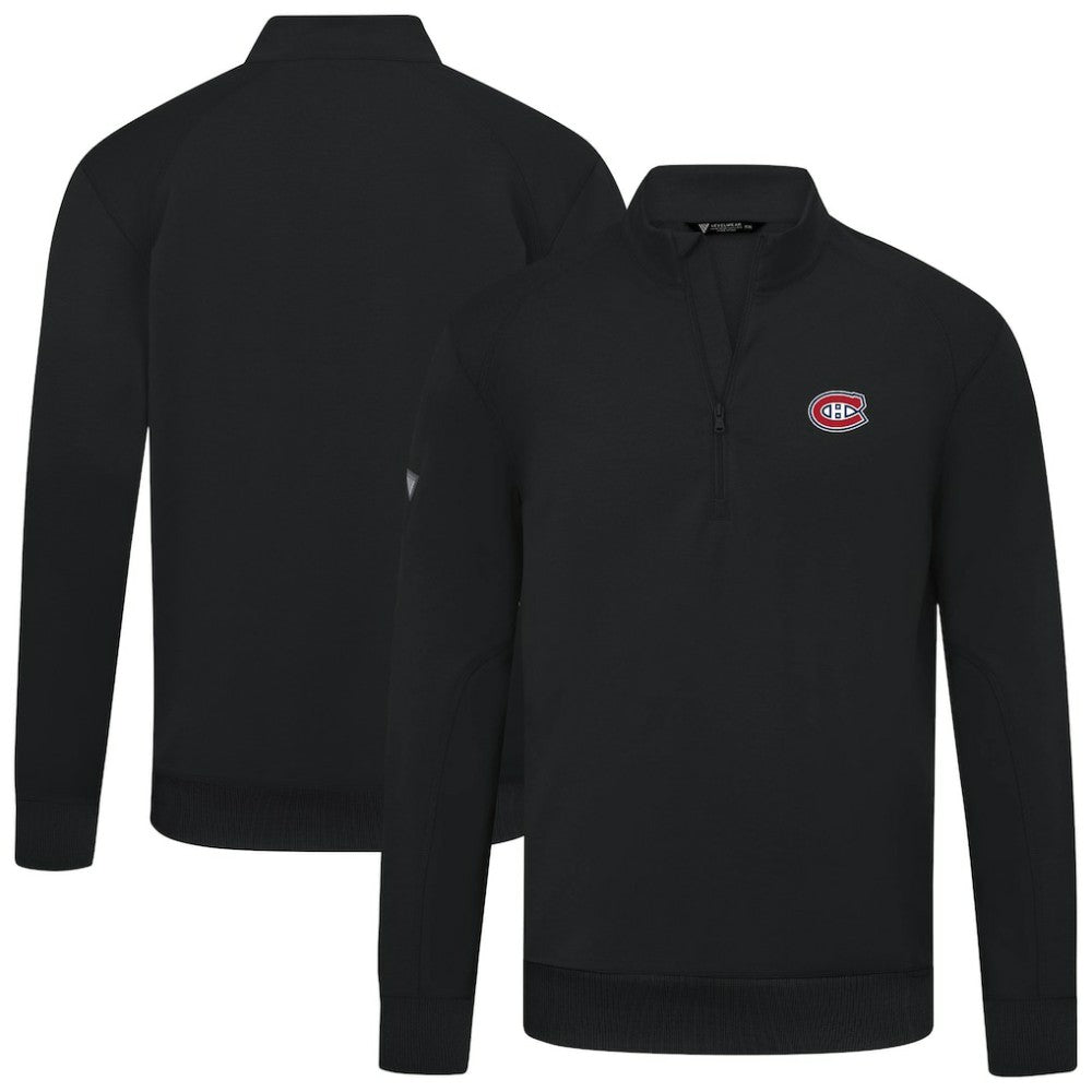 Montreal Canadiens Levelwear Upright Tri-Blend Quarter-Zip Pullover - Black - NHL 203145935