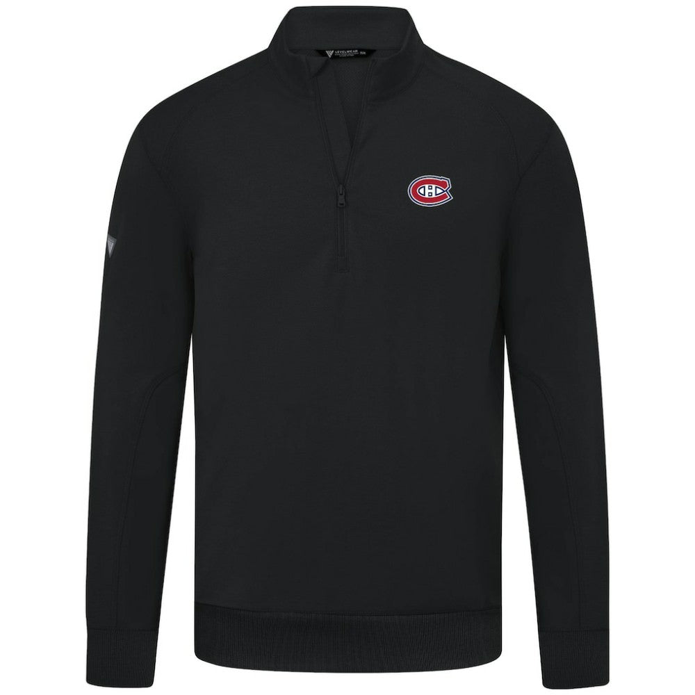 Montreal Canadiens Levelwear Upright Tri-Blend Quarter-Zip Pullover - Black - NHL 203145935