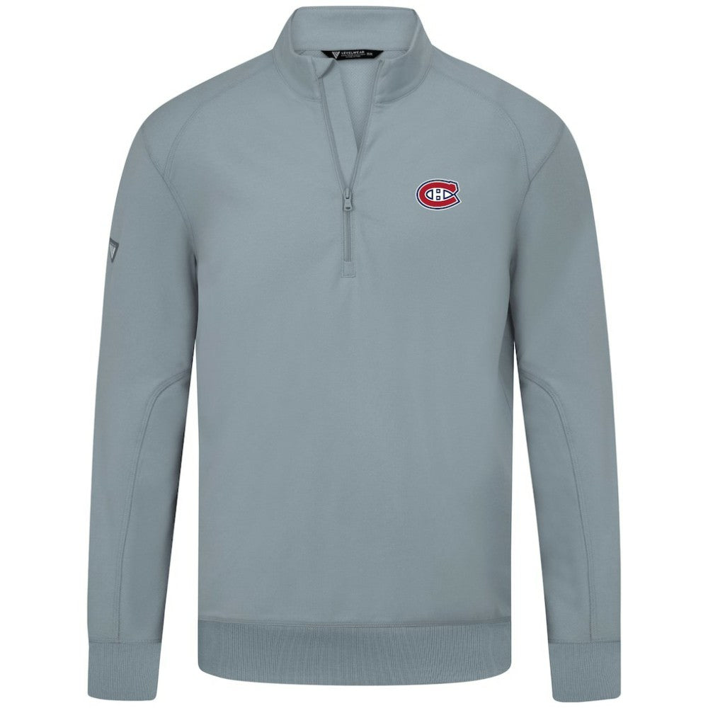 Montreal Canadiens Levelwear Upright Tri-Blend Quarter-Zip Pullover - Gray - NHL 203145936