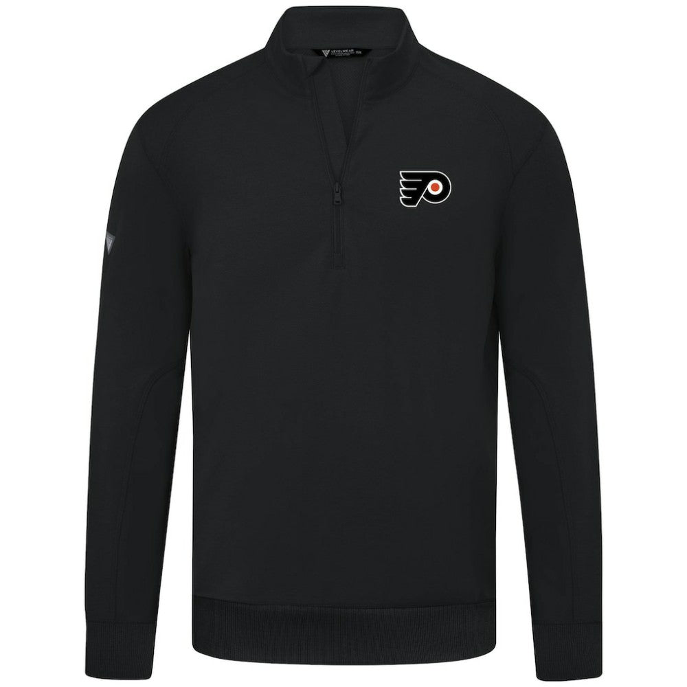 Philadelphia Flyers Levelwear Upright Tri-Blend Quarter-Zip Pullover - Black - NHL 203145939