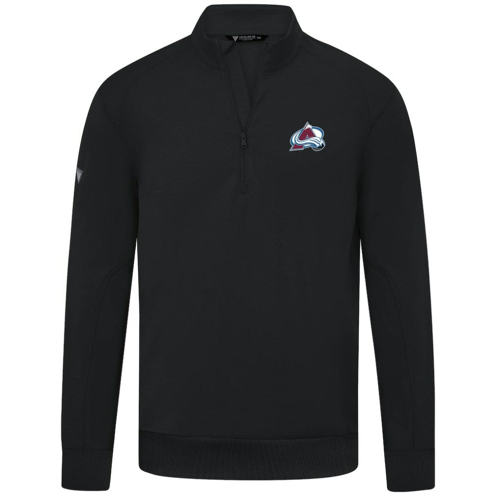 Colorado Avalanche Levelwear Upright Tri-Blend Quarter-Zip Pullover - Black - NHL 203145944