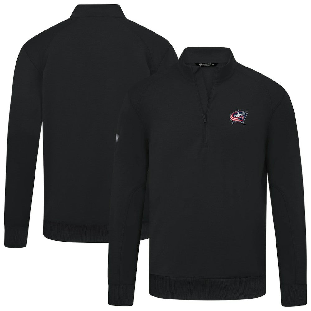 Columbus Blue Jackets Levelwear Upright Tri-Blend Quarter-Zip Pullover - Black - NHL 203145947