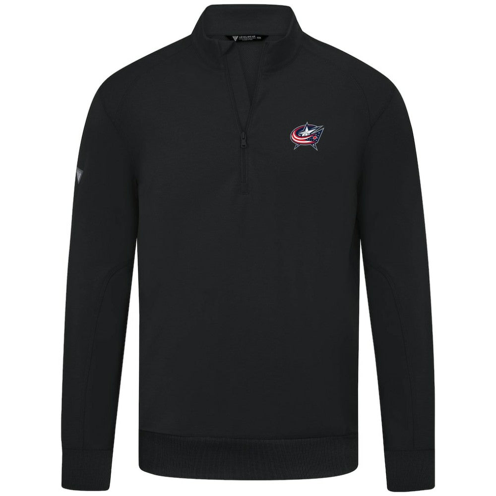 Columbus Blue Jackets Levelwear Upright Tri-Blend Quarter-Zip Pullover - Black - NHL 203145947